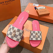 lv slippers  Plaid pattern - 4