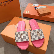 lv slippers  Plaid pattern - 1