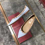 Valentino-Classic rivet single shoes light blue - 3