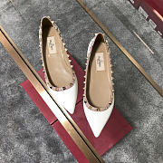 Valentino-Classic rivet single shoes white - 4