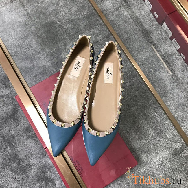 Valentino-Classic rivet single shoes blue - 1