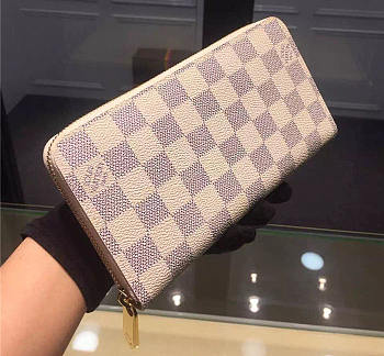 Louis Vuitton Original Monogram Canvas Wallet Pink N60017 white