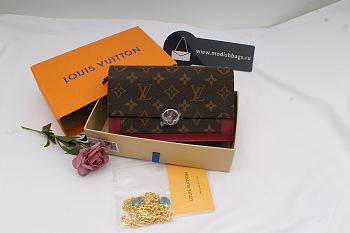 lv chain bag rose red