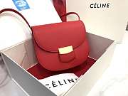 Celine Trotteur Vintage Saddle Bag，Palm print cowhide，Small size - 1