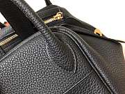 Hermes Lindy 30cm Black gold*Handmade wax line* Calf skin black - 2