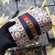 Gucci Sylvie heart print bag 494642 - 4