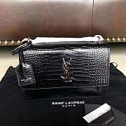 YSL SUNSET BAG Crocodile pattern 442906 - 3