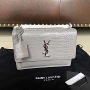 YSL SUNSET BAG Crocodile pattern 442906 - 2