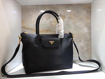 Prada Waterproof cloth Cross pattern Cowhide handbag 1BA106