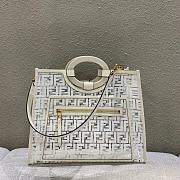  Fendi transparent double F shopping bag 0591L large - 2