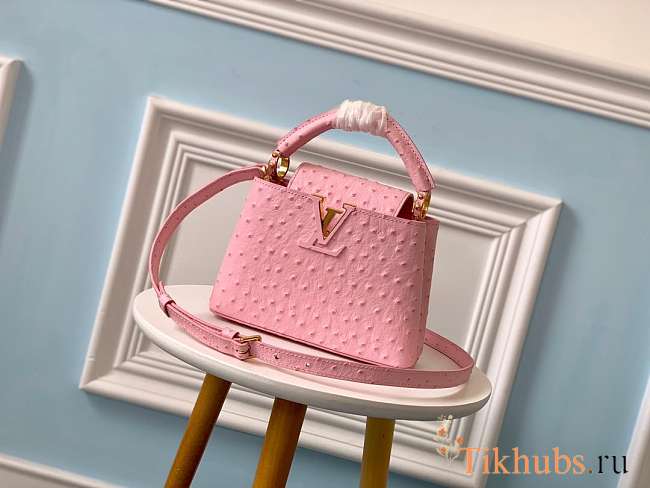 LV M95393 Ostrich skin handbag mini - 1