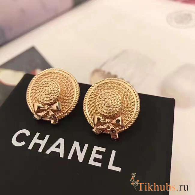 Chanel Hat Earrings - 1