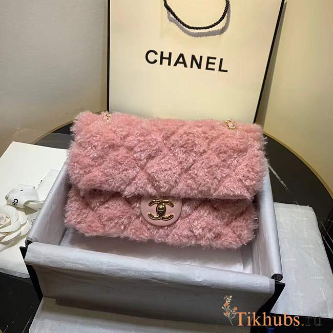 Chanel Double-sided sheared sheepskin with gold hardware flip bag - 1