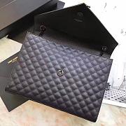 YSL LARGE ENVELOPE CHAIN BAG IN BLACK - 5