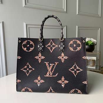 Onthego Handbag，Monogram Print, Coated Canvas，Top Handle