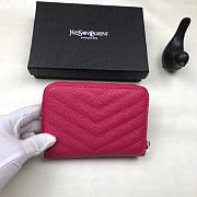 YSL wallet 1 rose red - 2