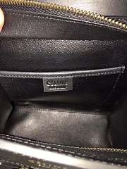 Celine Micro Luggage Calfskin Handbag white with rose red - 2