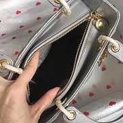 Modishbags Lady Dior Leather Lambskin Pearl grey Handbag - 3