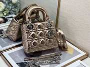 Modishbags Lady Dior Leather Lambskin Gold mini Handbag - 1