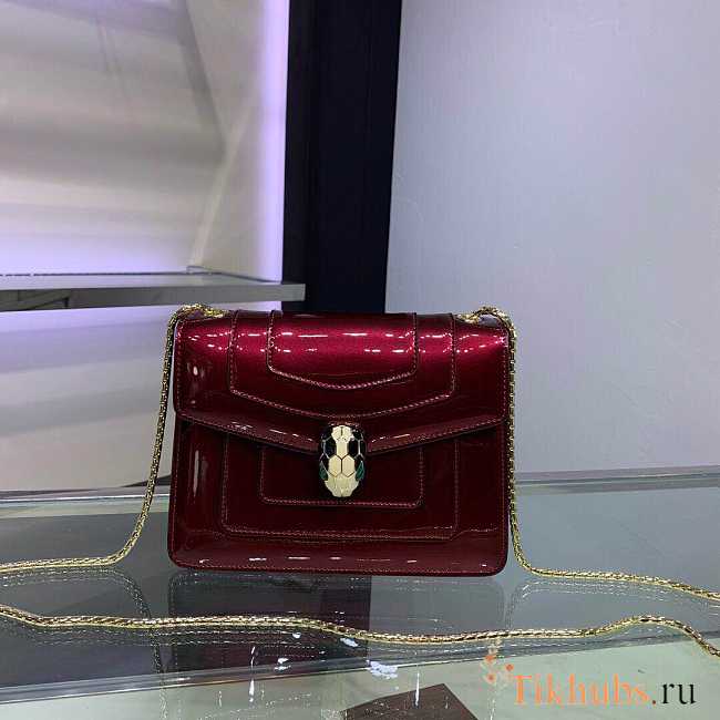 Bvlgari Serpenti Forever Delicate crossbody bag in Red - 1