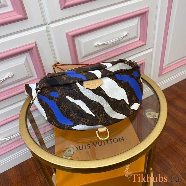 lv belt bag Blue and white - 1