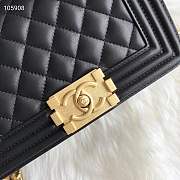 Chanel boy bag lambskin with gold hardware - 6