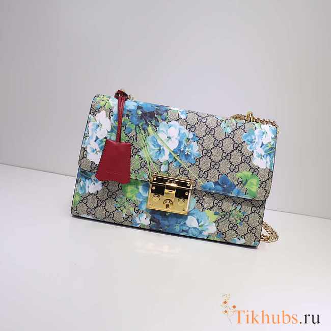 Gucci Padlock Blue flowers - 1