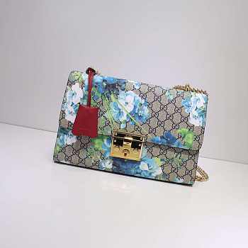 Gucci Padlock Blue flowers