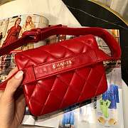 Chanel mini flap red with gold hardware 15cm - 5