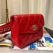 Chanel mini flap red with gold hardware 15cm - 3