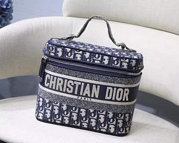 Dior denim cosmetic bag