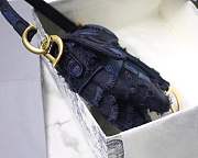 Dior denim small saddle bag - 6