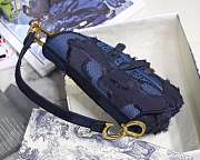 Dior denim small saddle bag - 2