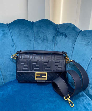 Fendi Flip-Top Messenger Handbag blue