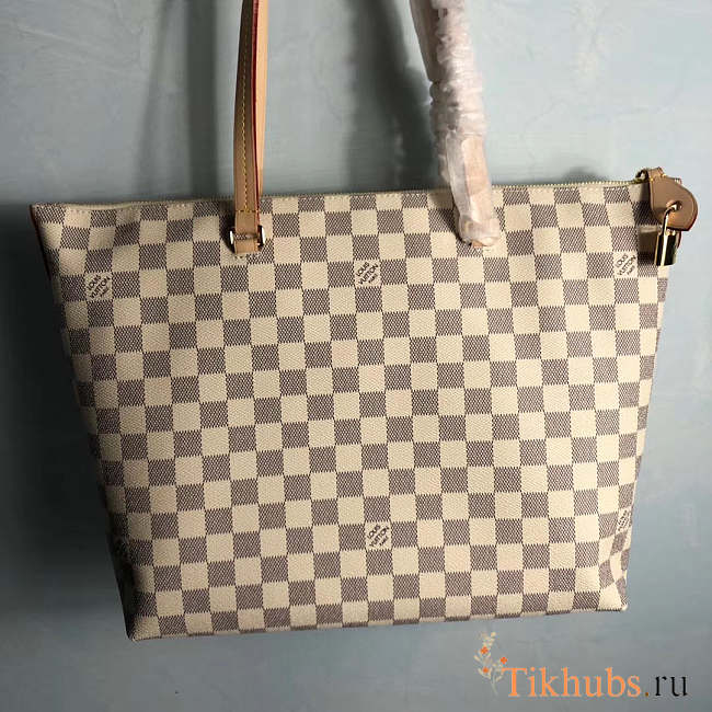 LV handbag white with pink inner - 1