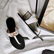 Gucci summer classic flip-flops white - 3