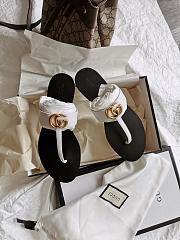 Gucci summer classic flip-flops white - 2