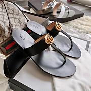 Gucci summer classic flip-flops black - 6