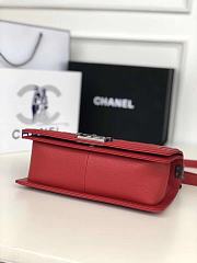 Chanel Leboy calfskin In  Red With Sliver Hardware - 5