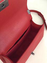 Chanel Leboy calfskin In  Red With Sliver Hardware - 2