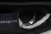 YSL lambskin With Metal Chain Shoulder Bag In Black with sliver hardware - 4