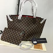 LV Original Neverfull Shopping Bag N41358 With Red MM - 1