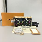 LV muticolor handbag black - 1