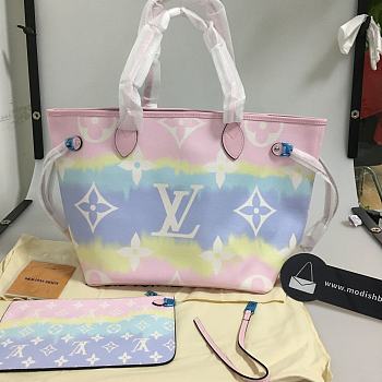 LV Neverfull Gradient Pink Mm