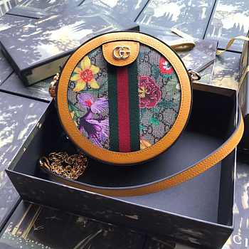 Gucci round bag with flower