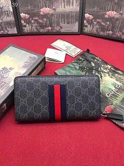 Gucci GG Supreme Web zip around wallet - 6