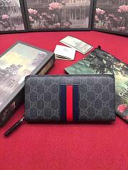 Gucci GG Supreme Web zip around wallet - 2