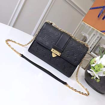 LV shoulder bag black 25cm