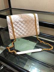 YSL ENVELOPE CHAIN BAG IN WHITE WITH GOLD HARDWARE - 3