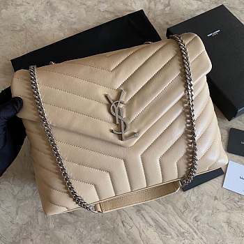 YSL LOULOU Beige with Sliver hardware